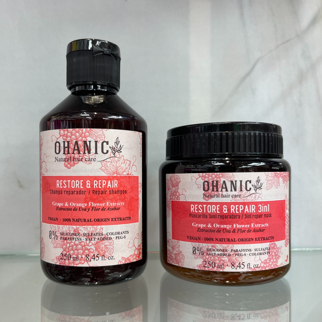 Ohanic Shampoing + Masque Naturel Professional 0.% SULFATE 0.% PARABEN