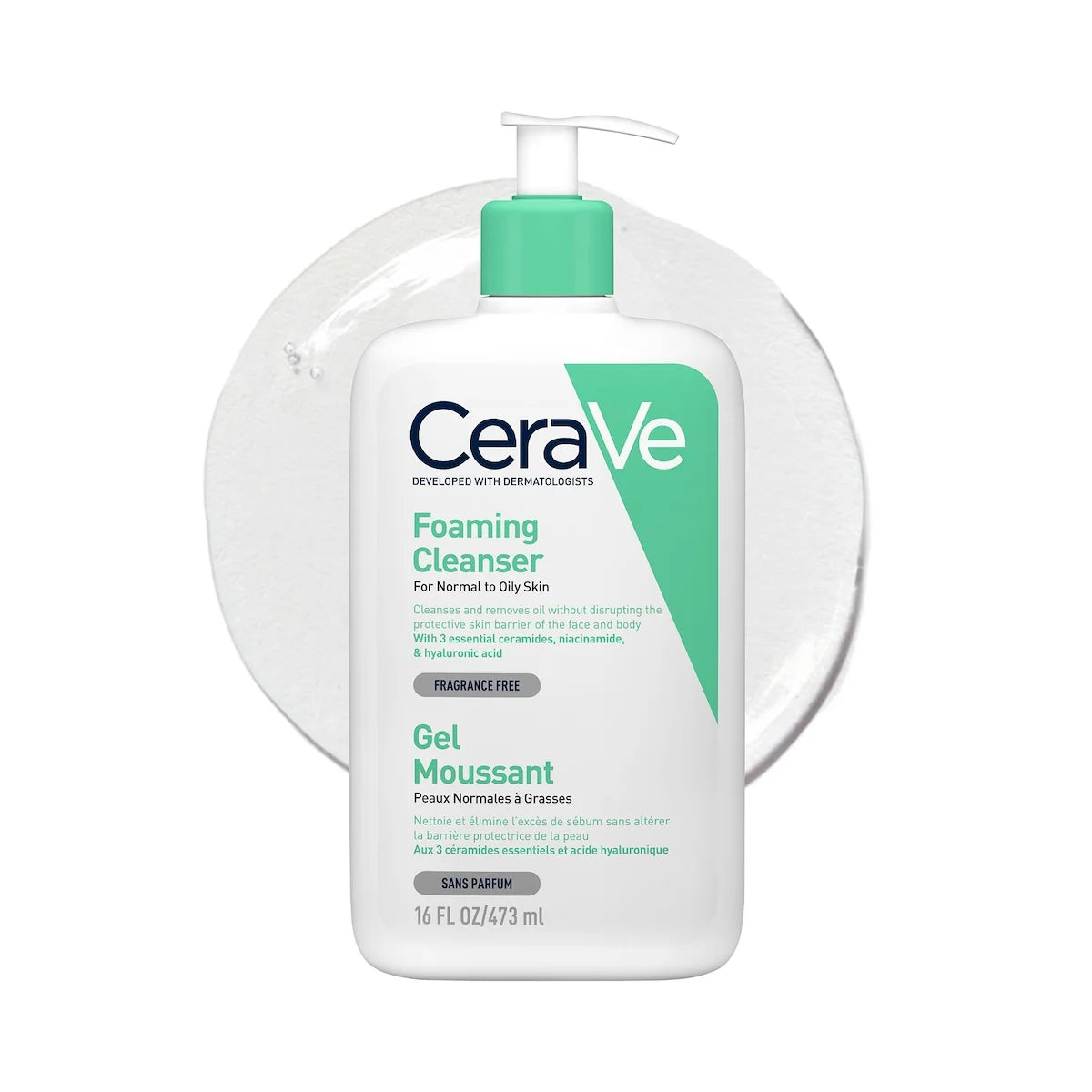 CeraVe Gel Moussant Nettoyant Peau Normale à Grasse