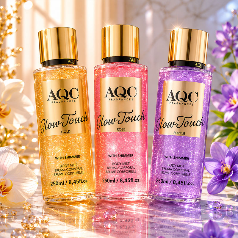 AQC FRAGRANCES GLOW TOUCH Acqua corpo glitterata 250ml – pink