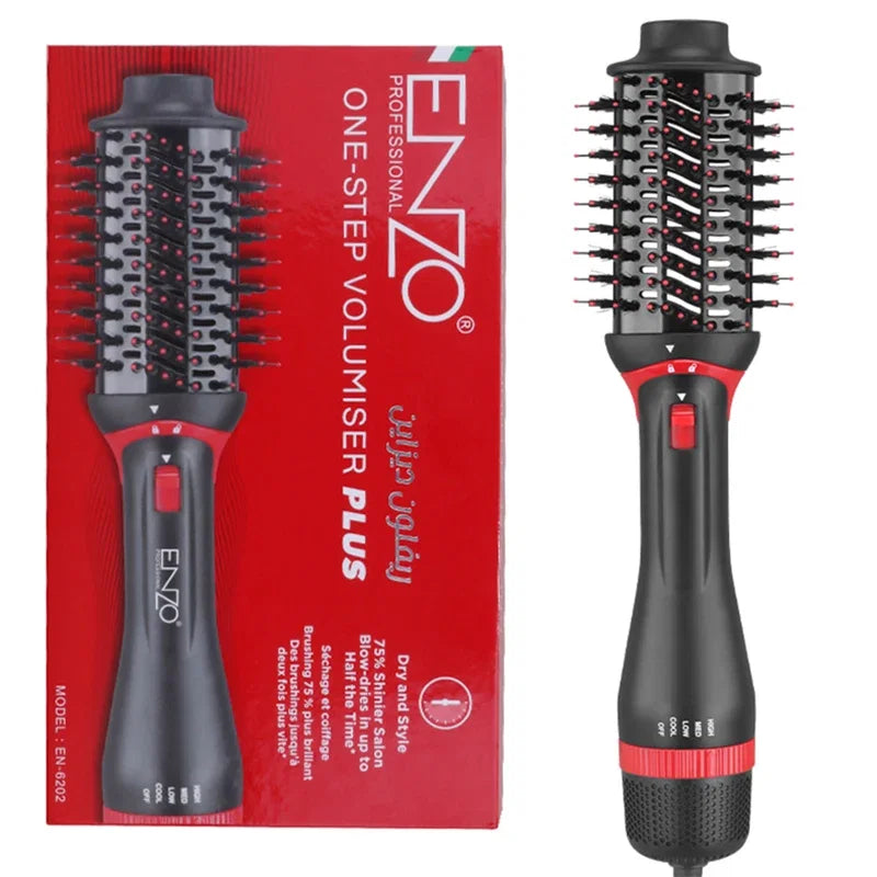 Brosse Soufflante ENZO One-Step – Brosse Lissante Sèche-Cheveux 2-en-1 – Plus